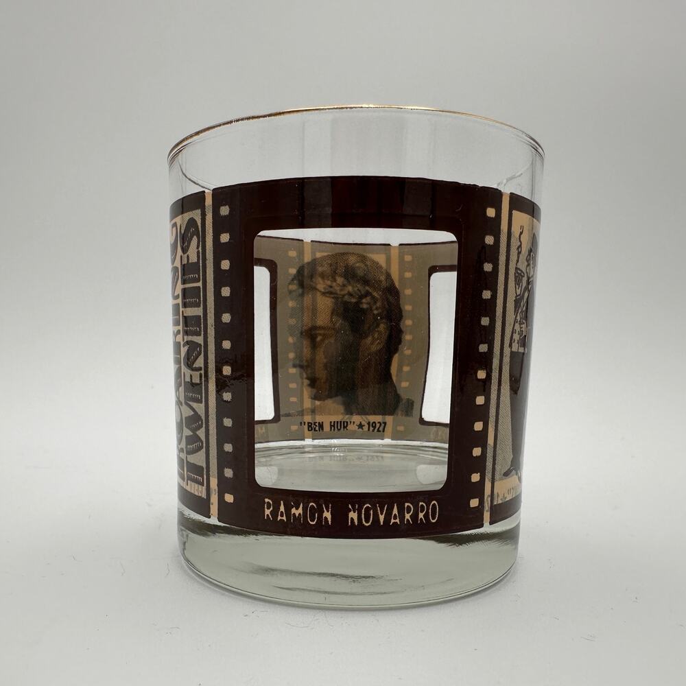 Vintage Roaring Twenties Movie Film Glasses Double Old Fashioned Glass